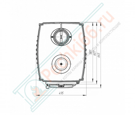 Чугунная печь камин Маэстро (ProMetall)