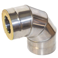 Сэндвич-отвод 90° (НЕРЖ-439/1,0-ОЦИНК/0,5) d-130/200 (УМК)