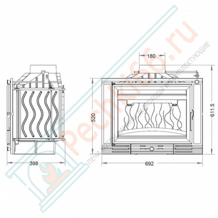 Чугунная топка INVICTA 700 MINOS VOLET (INVICTA)