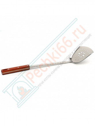 Лопатка для жарки перфорированная, с деревянной ручкой 45 см