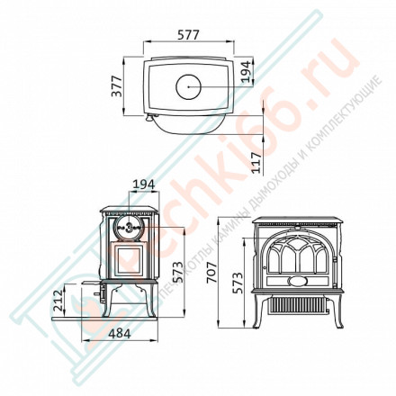 Чугунная печь F3 BP (Jotul)
