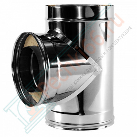 Тройник 90° V50R с изол (AISI-321/0,8-AISI-304/0,5) d-160/260 (Вулкан-Cerablanket)