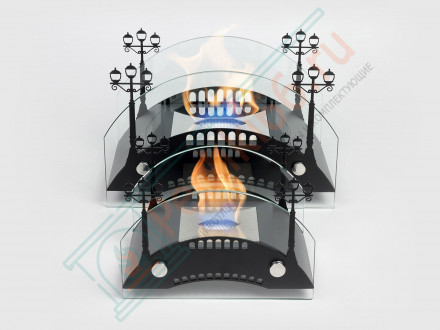 Биокамин Пушкинский мост S, чёрный (LuxFire)