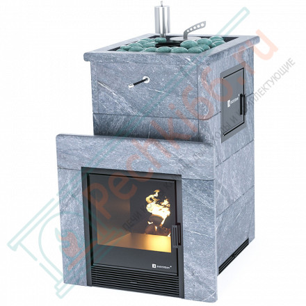 Печь для бани Сочи-М2 в талькохлорите с открытым верхом (ИзиСтим)