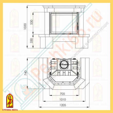 Облицовка Малага 700, бежевый, бежево-коричневый (Мета)