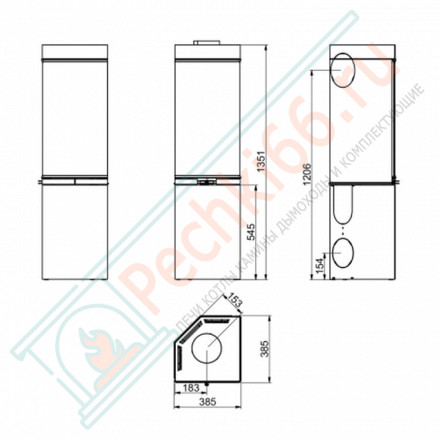 Печь-камин Scan 80-2 BP, основание с дверцами (Scan)