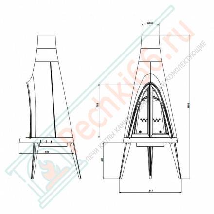 Печь-камин POW-WOW (INVICTA)
