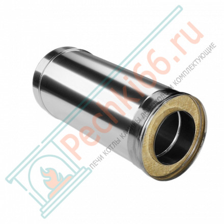 Сэндвич труба для дымохода L=500 (НЕРЖ-321/0,5-НЕРЖ-439/0,5) d-200/280 (Дымок-Lux)