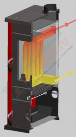 Печь-камин Vesta Thermo Bordo (MBS) 280 м3