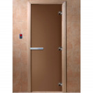 Дверь стеклянная для бани, бронза матовая 1800х800 (DoorWood) Дверь стеклянная для бани, бронза матовая 1800х800 (DoorWood)