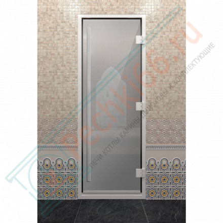 Стеклянная дверь DoorWood «Хамам Престиж Сатин» 2100х700 мм
