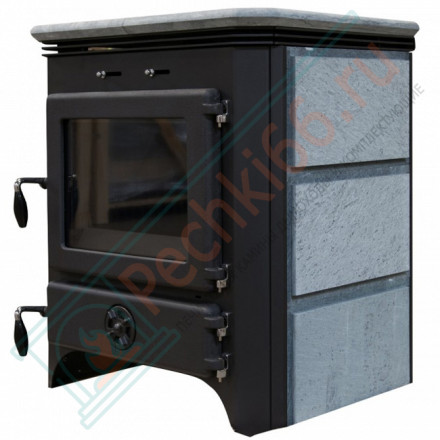 Печь-камин Vulkan Stone, талькохлорит (MBS) до 340 м3