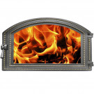 Дверца каминная чугунная 222, бронза (Везувий)