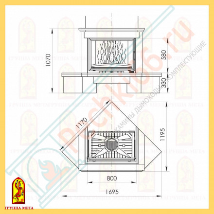 Облицовка Осло 800, бежевый, бежево-коричневый (Мета)