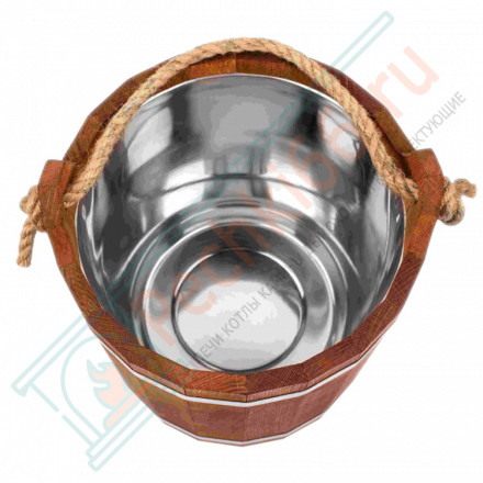 Запарник 16л. с нержавеющей вставкой, ДУБ (Woodson)