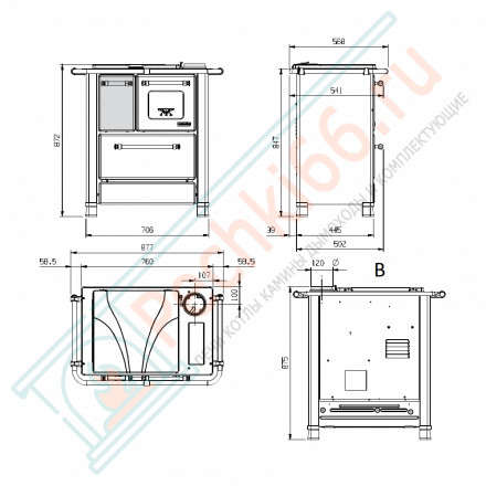 Отопительная печь Romantica 3,5 (La Nordica) до 143 м3