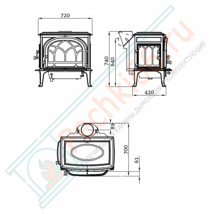 Чугунная печь F500 ECO IVE (Jotul)