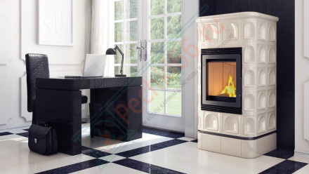 Изразцовая печь-камин Blanka 8, крем (Kratki)