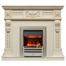 Каминокомплект Corsica - Слоновая кость с патиной (Ширина 1100) с электрическим очагом Chesford