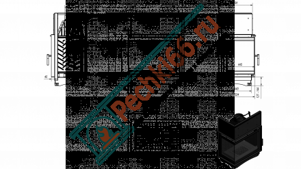 Чугунная топка Amelia right BS Deco (Kratki)