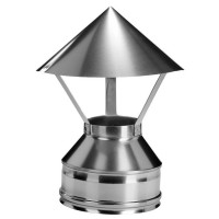 Зонт на трубу с изол (НЕРЖ-321/0,5-НЕРЖ-439/0,5) d-150/230 (Дымок-Lux)