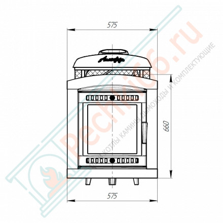 Печь банная Атмосфера L КТТ комбинированная змеевик наборный (ProMetall)