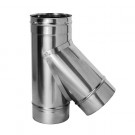 Тройник 45° без изол (НЕРЖ-321/0,8) d-130 (Дымок-Lux) Тройник 45° без изол (НЕРЖ-321/0,8) d-130 (Дымок-Lux)