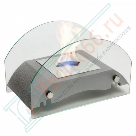 Биокамин настольный мост M, серебро (LuxFire)