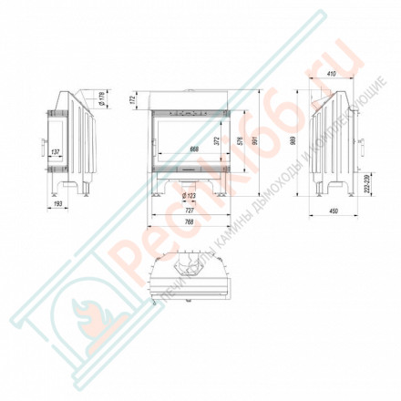 Стальная топка Blanka670/570/P/BS (Kratki)