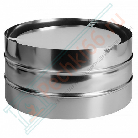 Зонт с ветрозащитой без изол (НЕРЖ-321/0,5) d-120 (Дымок-Lux)