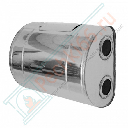 Бак выносной горизонтальный с эллюминатором для теплообменника (НЕРЖ-439/0,8мм) 60 л (УМК)