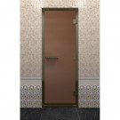 Дверь для хамама в бронзовом профиле, бронза матовая 210x80 (DoorWood)