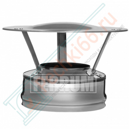 Оголовок для сэндвич дымохода (Aisi-304/0,8-НЕРЖ) d-115/200 (Ferrum Austenite HF)