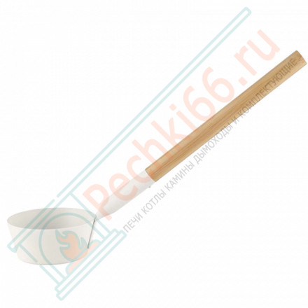 Черпак алюминиевый с бамбуковой ручкой для сауны Rento, белый (Tammer-Tukku)