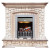 Каминокомплект Preston - Белый/Слоновая кость с патиной с очагом Danville Chrome FB2