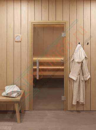 Стеклянная дверь для сауны и бани "Фаворит прозрачное бесцветное" 1900х700 по коробке (DoorWood)