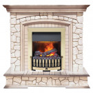 Каминокомплект Preston - Белый/Слоновая кость с патиной с очагом Danville Brass FB2