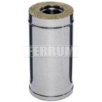 Сэндвич труба для дымохода L=0,5м (Aisi-304/0,8-НЕРЖ) d-150/210 (Ferrum Austenite HF) Сэндвич труба для дымохода L=0,5м (Aisi-304/0,8-НЕРЖ) d-150/210 (Ferrum Austenite HF)