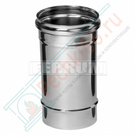 Дымоход L=0,25м (НЕРЖ-430/0,8) d-250 (Ferrum HF)