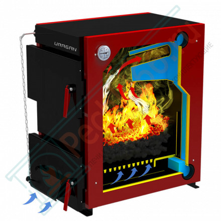 Котел твердотопливный Uragan Prof (Термокрафт) 16 кВт