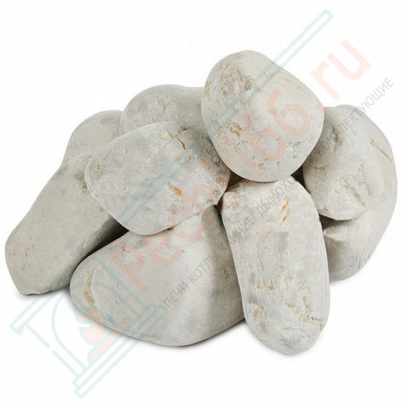 Камень для бани Кварц белый окатанный (коробка), 10 кг (Россия) в Тюмени
