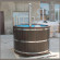 Японская баня Фурако круглая с пластиковой вставкой с внутренней печкой 200х200х120 (НКЗ) в Тюмени