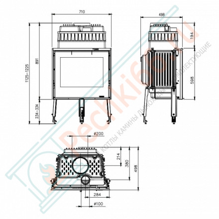 Каминная топка FOCOLARE 70 PIANO (La Nordica)