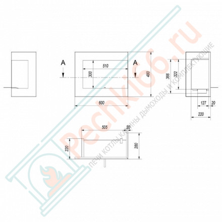 Биокамин DELTA/P/600 (Kratki)