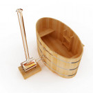 Японская баня Фурако овальная с внешней печкой 120х180х120 (НКЗ)