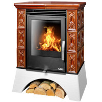 Керамическая печь Helvetia KPI, металлический цоколь, Т/О 6.9 кВт, 2-цвета (ABX)