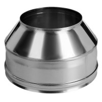 Конус на трубу с изол (НЕРЖ-321/0,5-НЕРЖ-439/0,5) d-115/200 (Дымок-Lux)