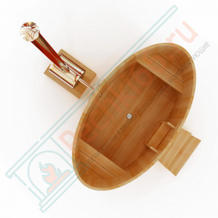 Японская баня Фурако овальная с внешней печкой 120х200х120 (НКЗ)