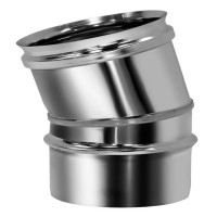 Отвод одностенный 15° (AISI-321/0,5мм) d-200 (Вулкан)