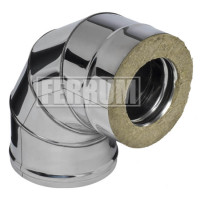 Сэндвич колено 90° (НЕРЖ-430/0,5-ОЦИНК/0,5) d-150/210 (Ferrum GS-Z)